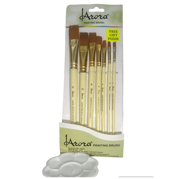 Arora S-21 flat brush set of 7