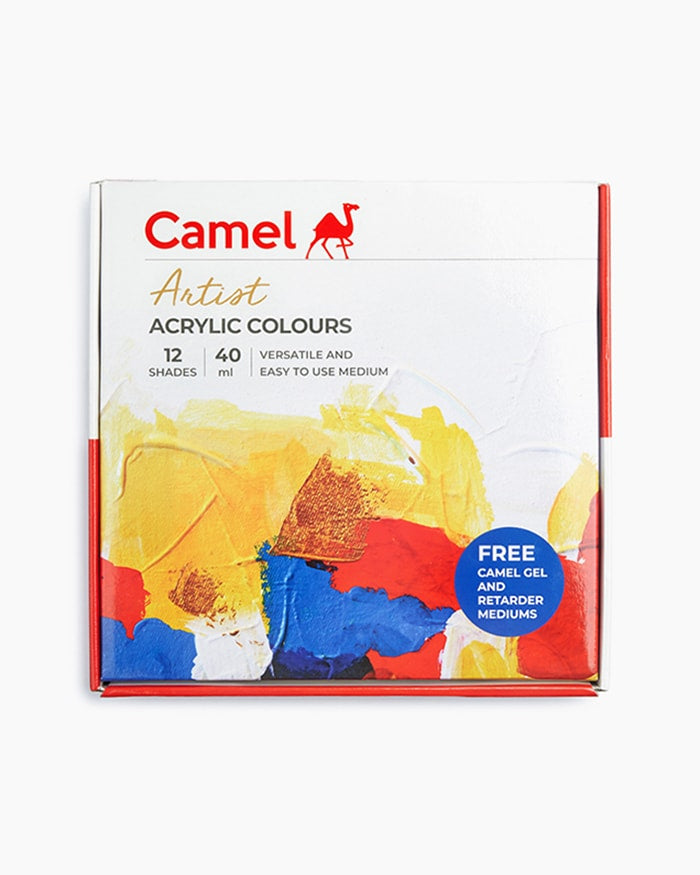 Camel Artist Acrylic Colour Set – 12 Shades (Available in 9ml / 20ml / 40ml variants)