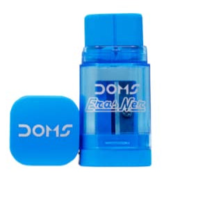 DOMS Erasner Eraser And Sharpener blue colour