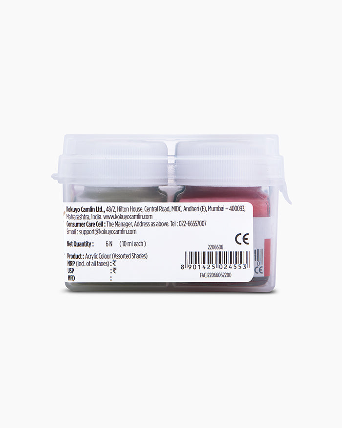 Camel Fabrica Pearl Acrylic Colours – 6 Shades 10ml