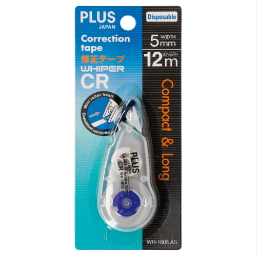 A pack of White and Blue body colour Plus Japan Correction Tape