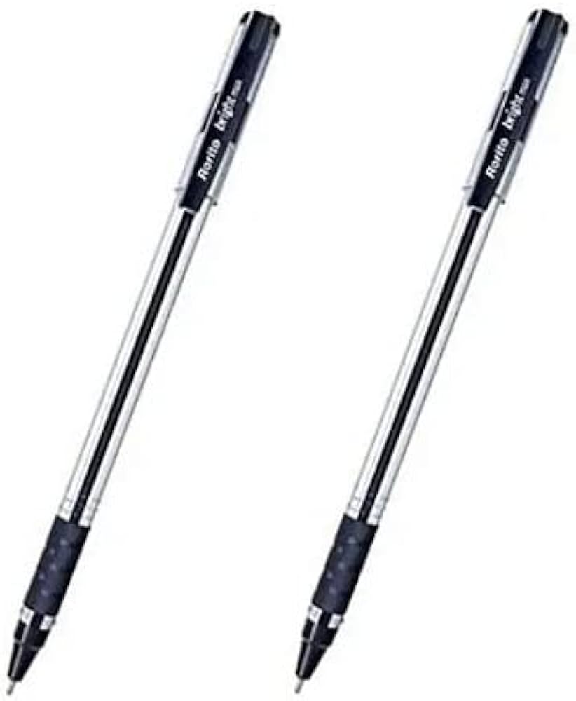 2 Pcs of Black 0.7mm Rorito B-Max Ball Pen