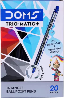 DOMS Triomatic Triangular Ball Pen - Bbag | India’s Best Online Stationery Store
