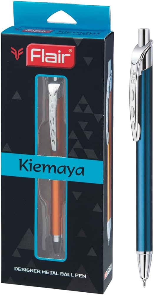 A Pack of orange and A Piece of Blue Flair Kiemaya Ball Pen