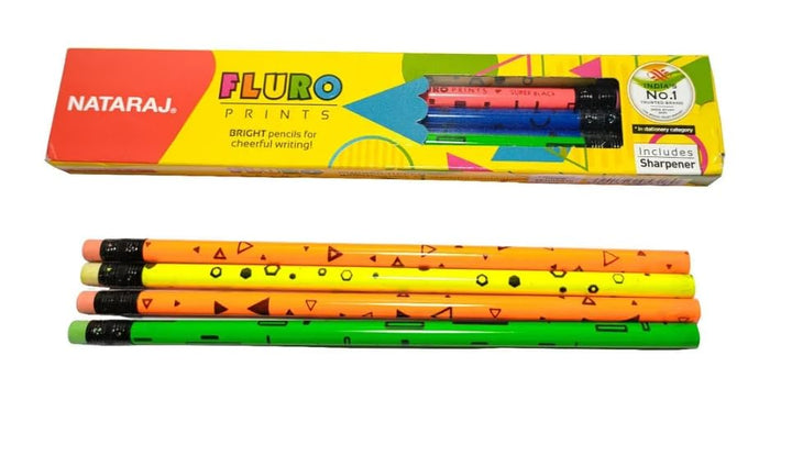 Nataraj Fluro Prints Pencil - Bbag | India’s Best Online Stationery Store