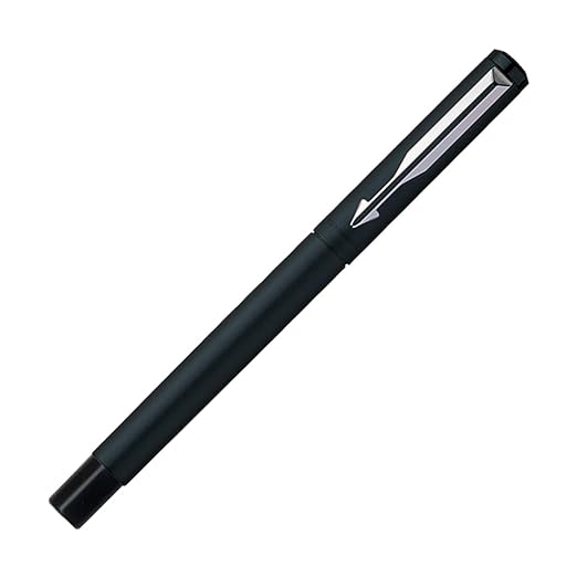 Parker Vector Matte Black With Stainless Steel Trim Roller Ball Pen