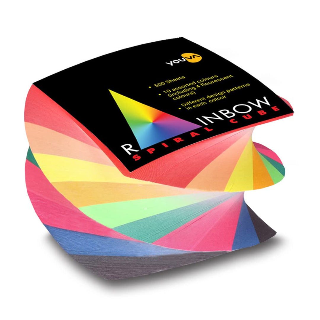 Navneet Youva Rainbow Spiral Cube 500 Sheet - Bbag | India’s Best Online Stationery Store