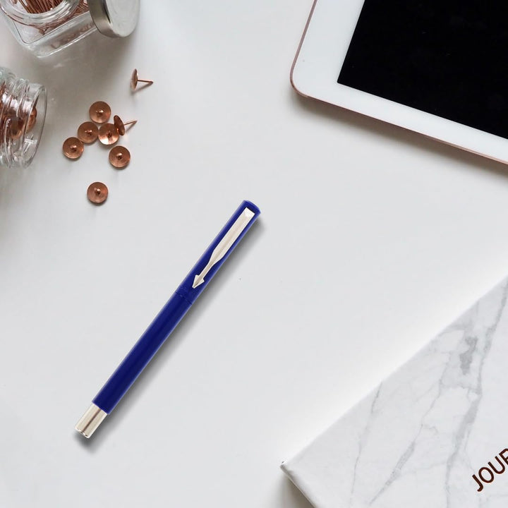 Parker Vector Standard Calligraphy With Stainless Steel Trim Fountain Pen - Bbag | India’s Best Online Stationery Store