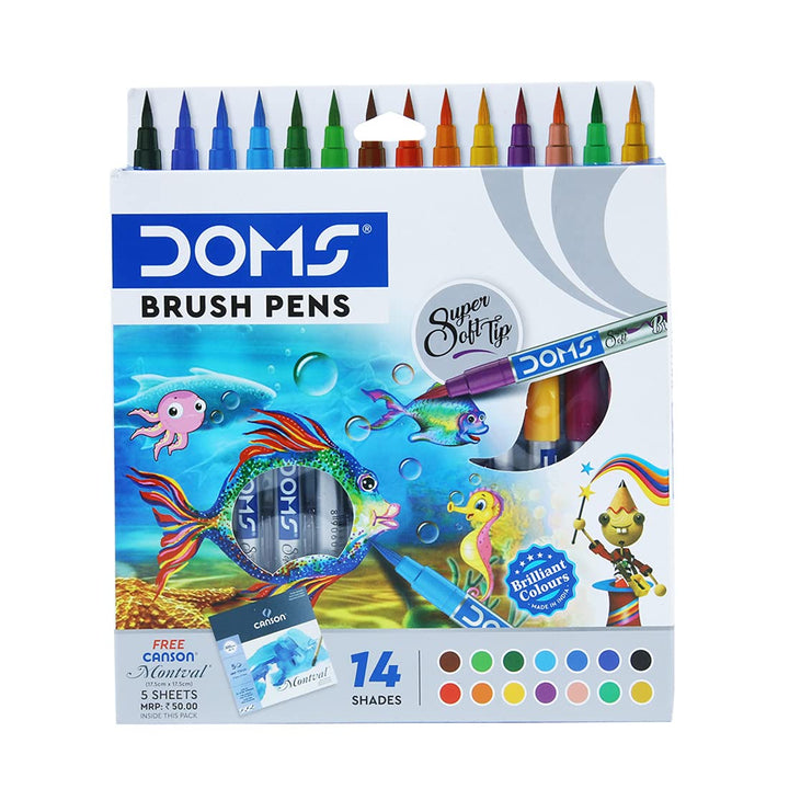 Doms Brush Pens - Bbag | India’s Best Online Stationery Store