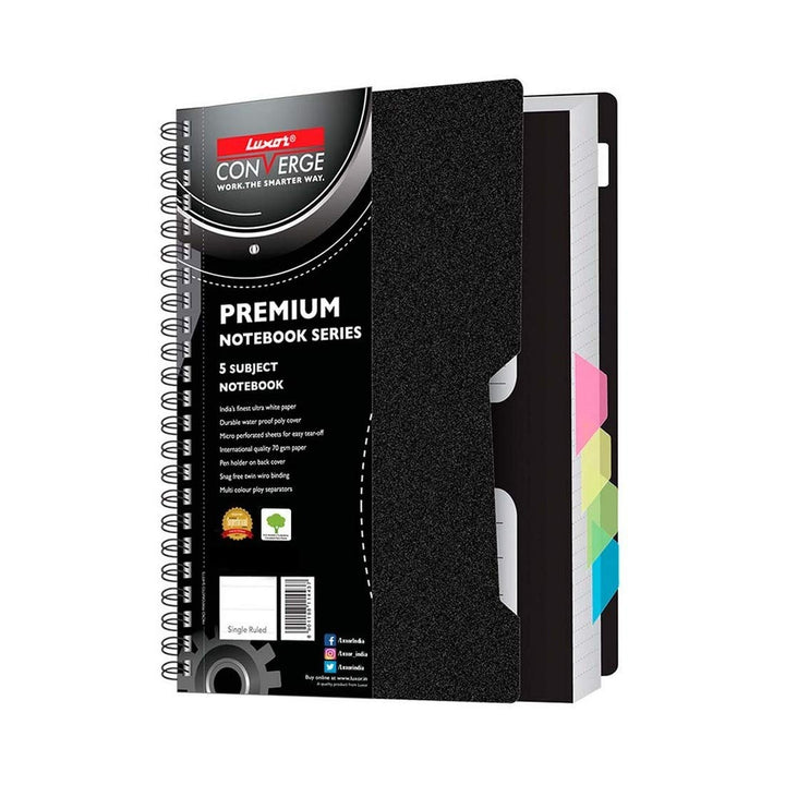 Luxor 5 Subject Notebook - Bbag | India’s Best Online Stationery Store