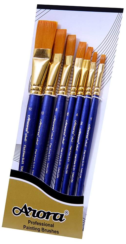 Arora S-21 flat brush set of 7