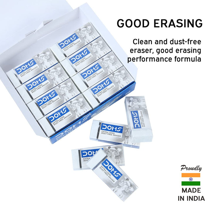 DOMS Extra Long Dust Free Eraser - Bbag | India’s Best Online Stationery Store