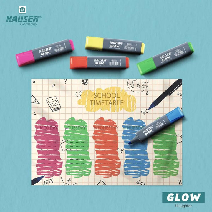 Hauser Glow Hi-lighter - Bbag | India’s Best Online Stationery Store