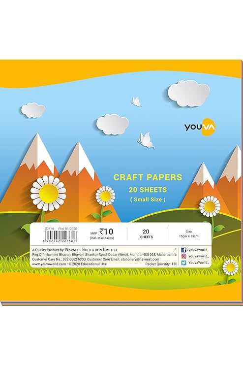 Navneet Youva Craft Paper - Bbag | India’s Best Online Stationery Store