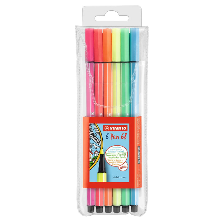 Stabilo point 68 Neon 6 Shades Fine Liners - Bbag | India’s Best Online Stationery Store