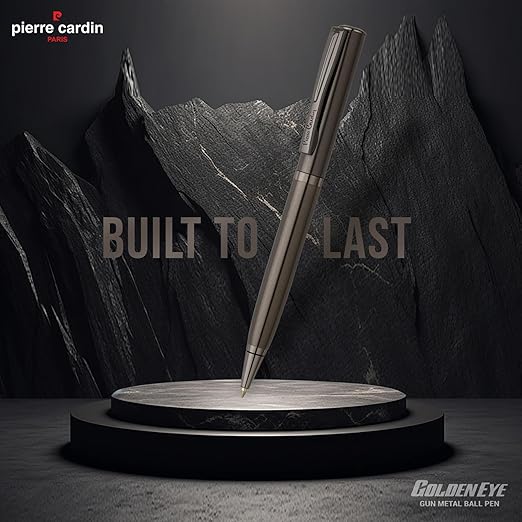 Pierre Cardin Golden Eye Gun Metal Ball Pen - Smooth Writing