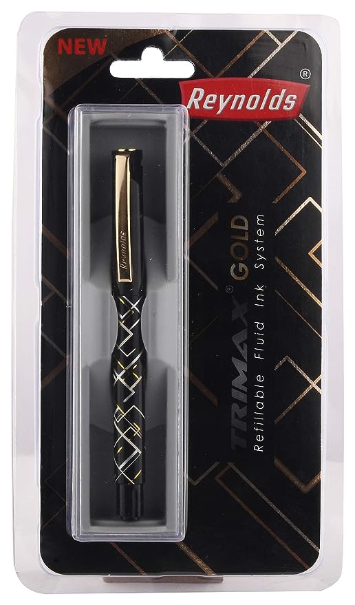 Reynolds Trimax Gold Gel Pen - Bbag | India’s Best Online Stationery Store