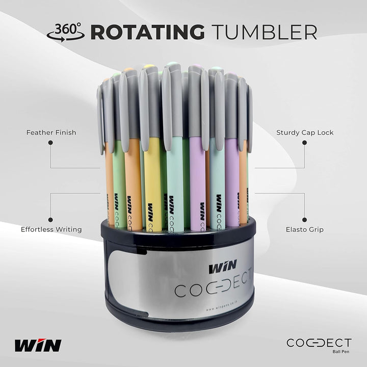 Win Connect Ball Pen with rotating tumbler.