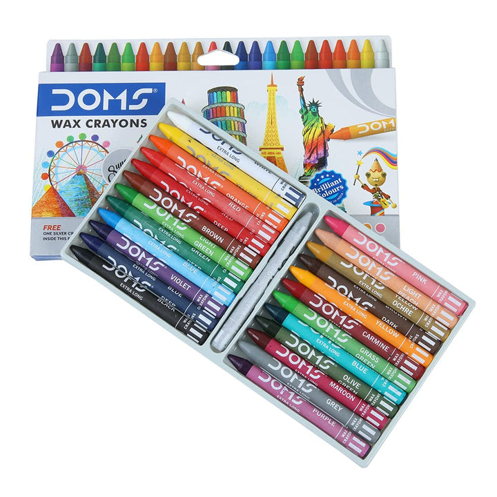 Doms Extra Long Wax Crayons - Bbag | India’s Best Online Stationery Store