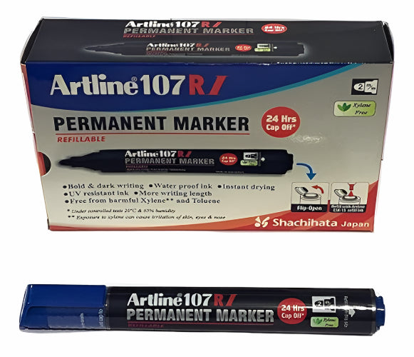 Artline Permanent Marker 2MM Blue (EK-107RI)