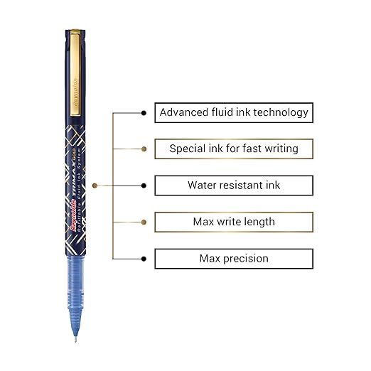 Reynolds Trimax Gold Gel Pen - Bbag | India’s Best Online Stationery Store