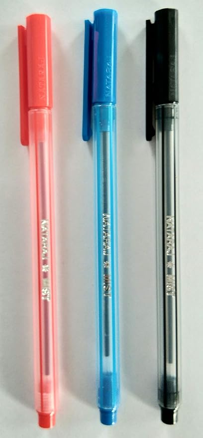 Red, Blue And Black Nataraj Mist Ball Point pen 0.7mm 