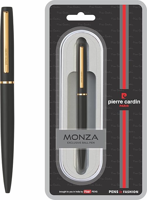 Pierre Cardin Monza Matte Black Ball Pen – Premium Writing