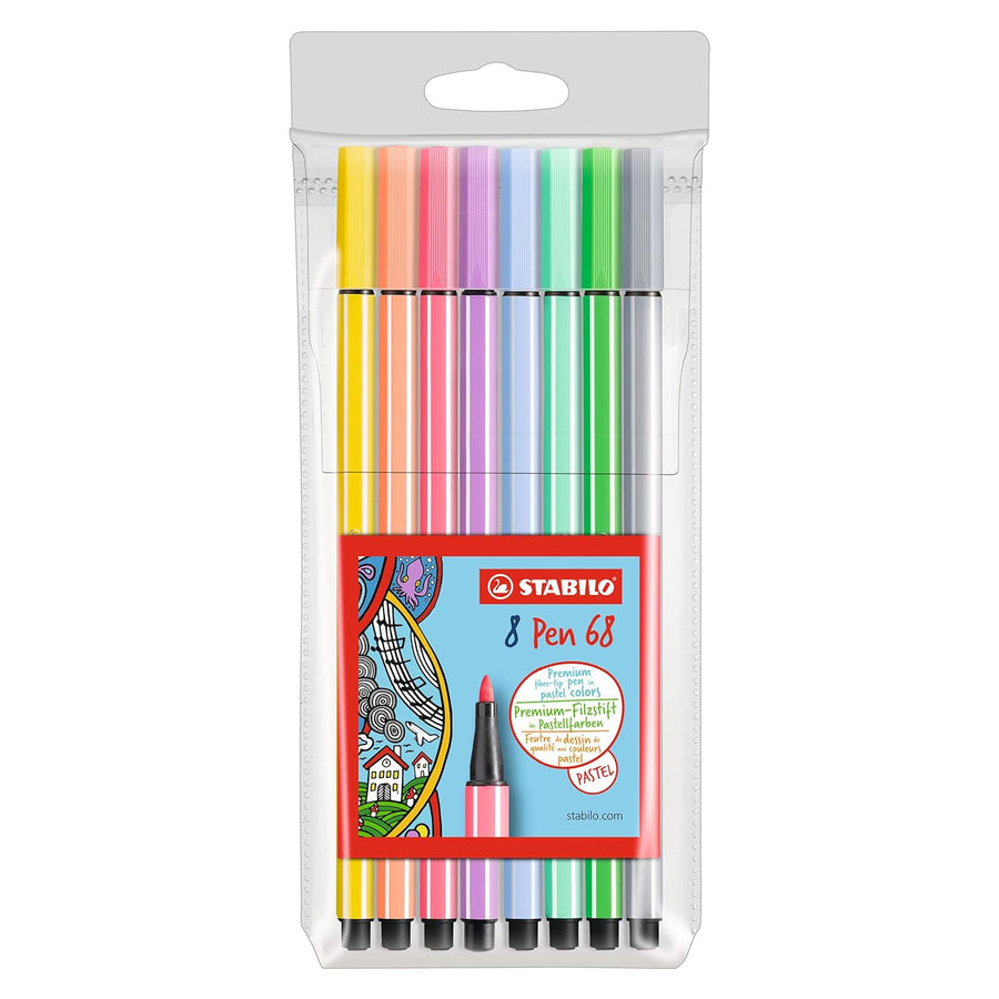 Stabilo Point 68 Pastel 8 Shades Fine Liners - Bbag | India’s Best Online Stationery Store