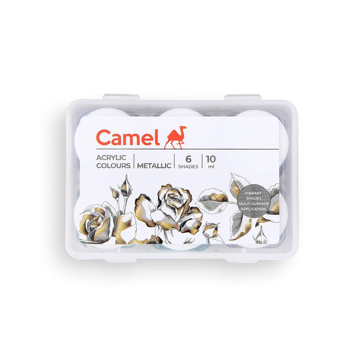 CAMEL FABRICA ACRYLIC COLOUR METALLIC 6 SHADES 10ML