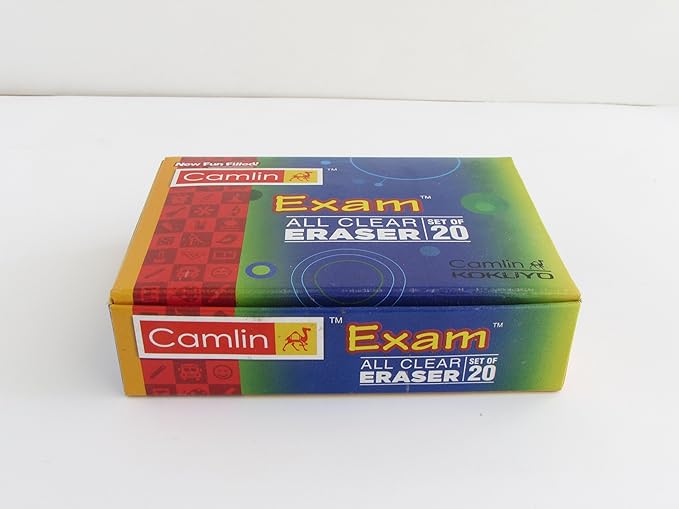 A pack 20 pcs of Camlin Exam All Clear Eraser 