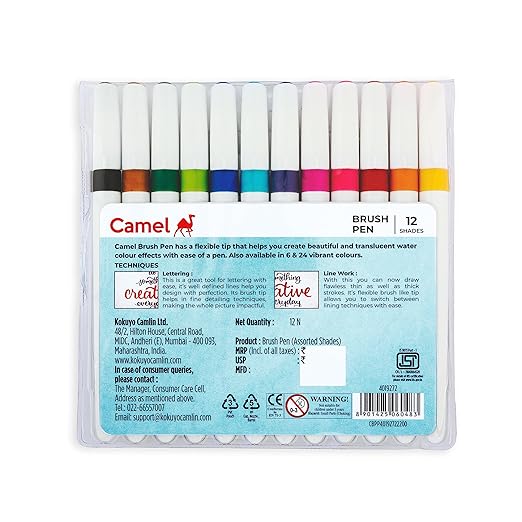 Camlin Brush Pens - Bbag | India’s Best Online Stationery Store