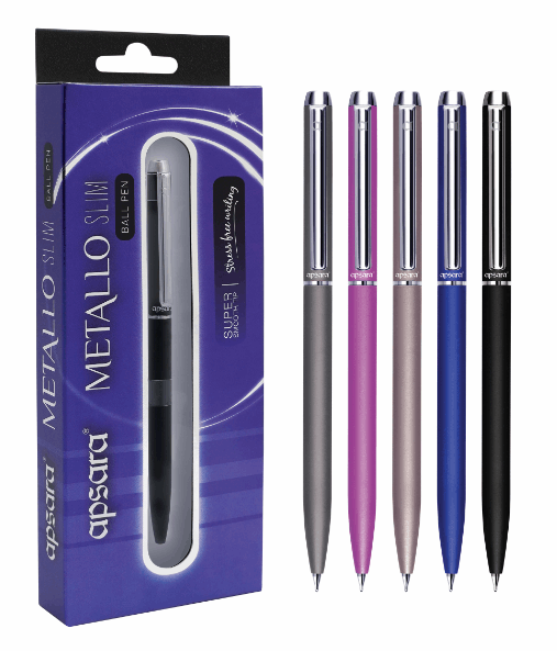 Apsara Metallo Slim Ball Pen / BBAG INDIAS BESTONLINE STORE