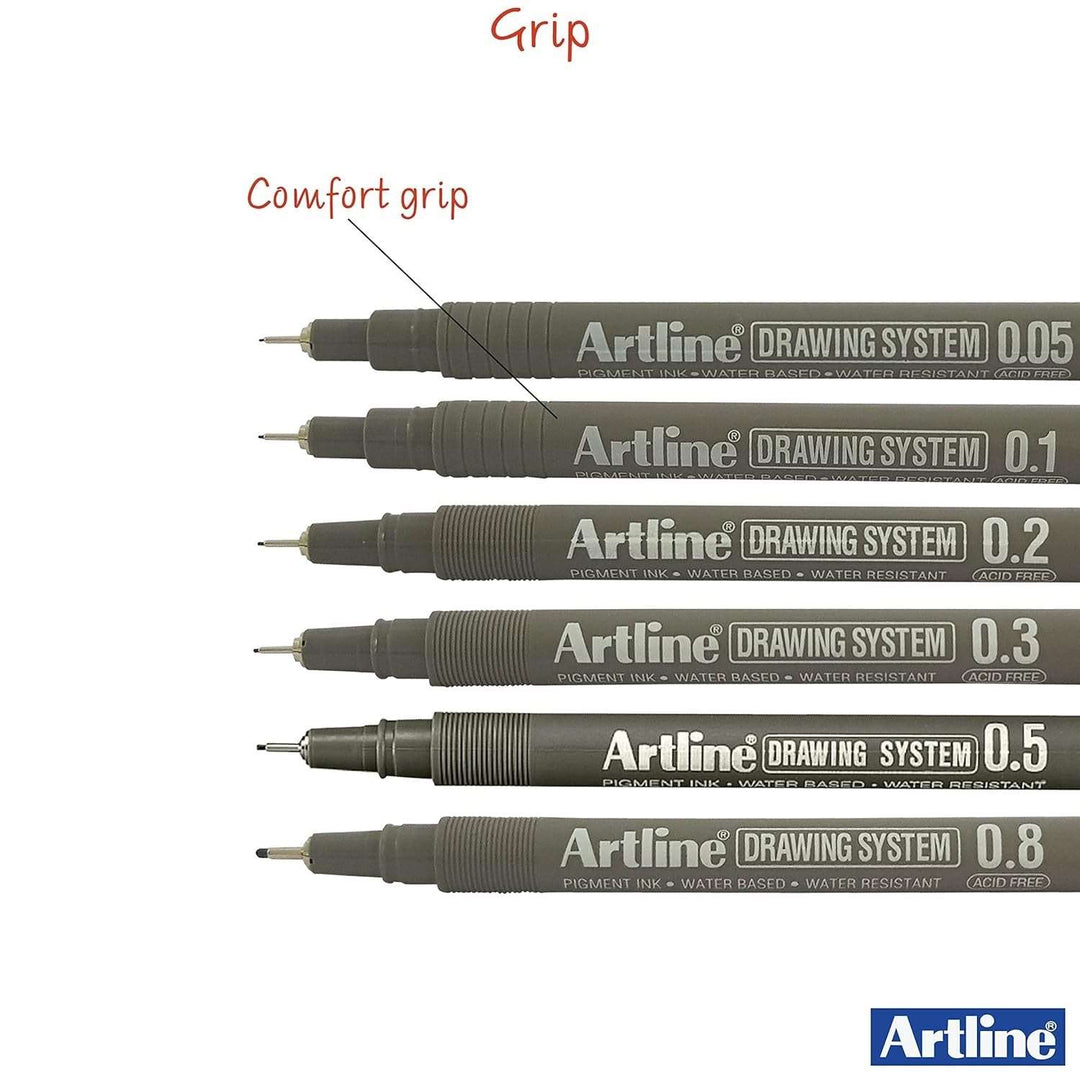 Artline Drawing System Technical Pens with Comfortable Grip 