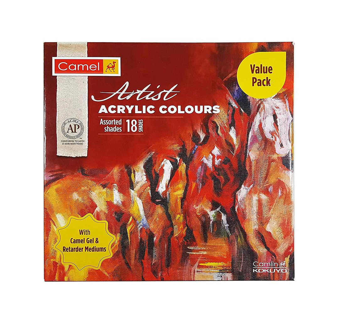 Camel Artists Acrylic Colour Tubes 20ml value pack 