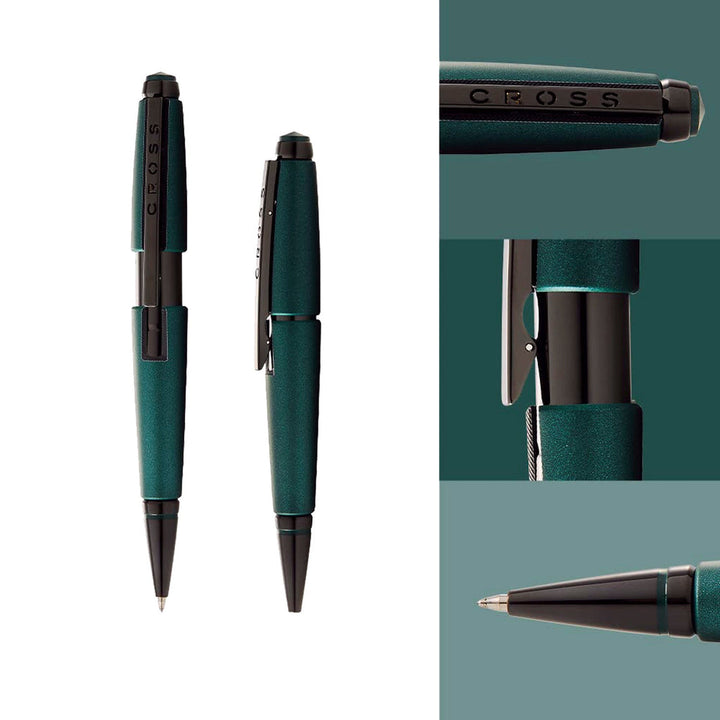 Cross Edge Matte Green Lacquer Gel Rollerball Pen AT0555-13