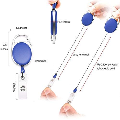 Oval ID Card Holder Yo-Yo easy to retract with 2 foot polyester retractable card