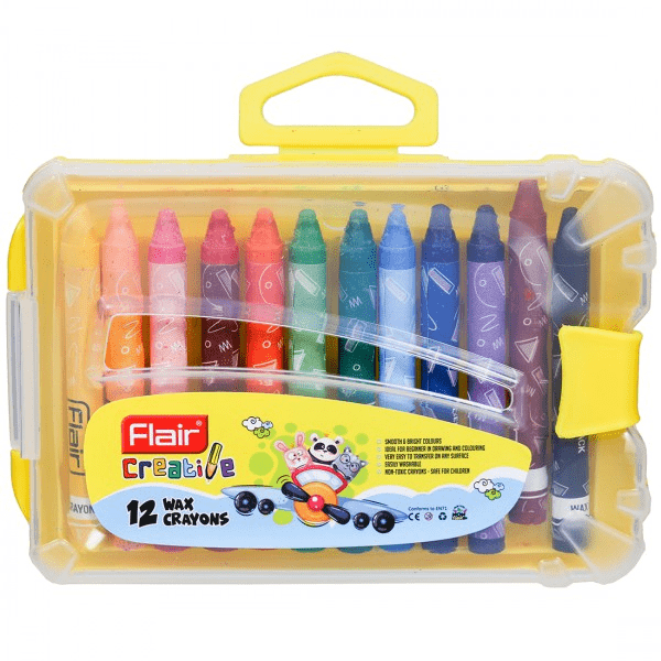  A Box of 12 Shades of Flair Creative Wax Crayons