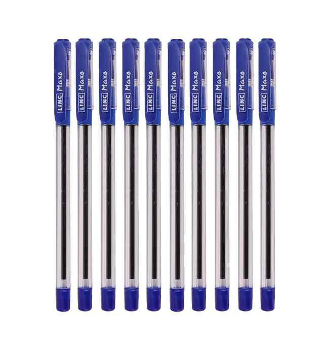 10 blue Linc Maxo Fine Ball Pen 0.7mm