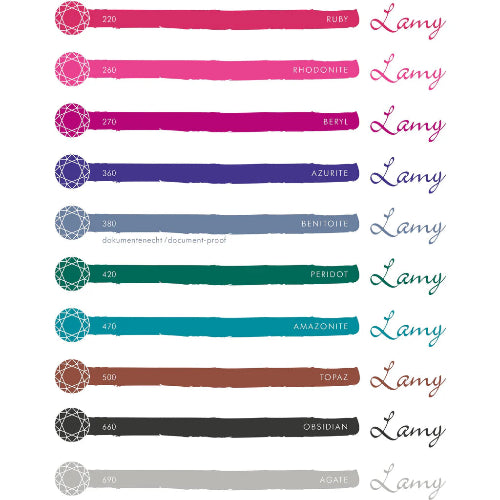 lamy crystal ink bottle 360 azurite 30ml colors / bbag indias best online store