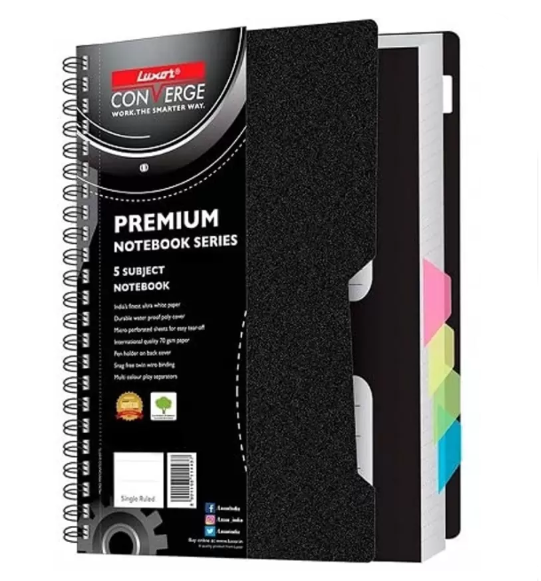 Luxor 5 Subject Notebook - Bbag | India’s Best Online Stationery Store