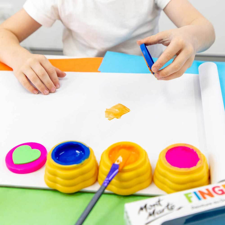 Finger Paints with Stamps 4pc – Fun, Washable Paint Set for Kids