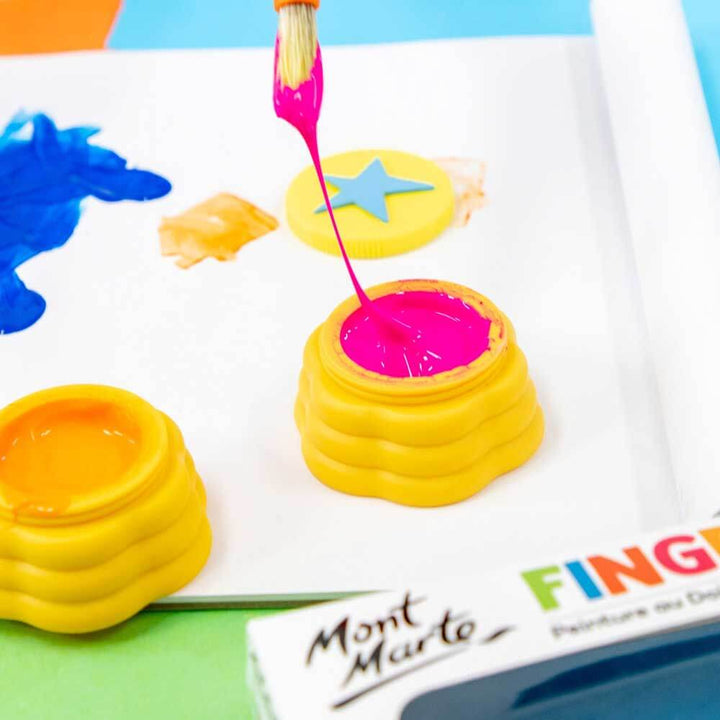 Finger Paints with Stamps 4pc – Fun, Washable Paint Set for Kids