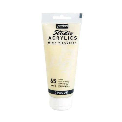 Pebeo High Viscosity Studio Acrylics - Ivory (65) - Tube of 100 ML