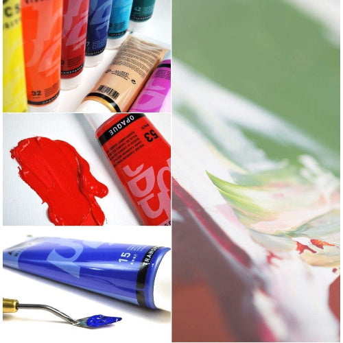 Pebeo High Viscosity Studio Acrylics - Opaque Primary Cyan (49) - Tube of 100 ML