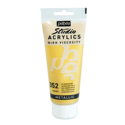 Pebeo High Viscosity Studio Acrylics - Gold (352) - Tube of 100 ML