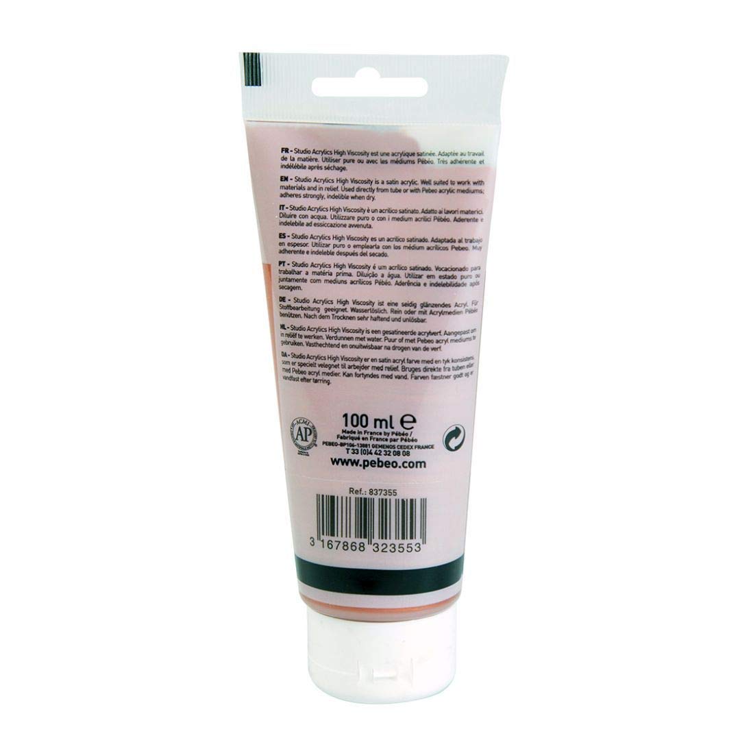 Pebeo High Viscosity Studio Acrylics - Copper (355) - Tube of 100 ML