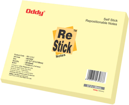 Oddy ReStick Sticky Notes - Bbag | India’s Best Online Stationery Store