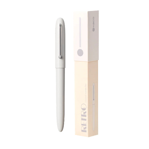 retro fountain pen white with sticker in paper box / bbag india's best online store