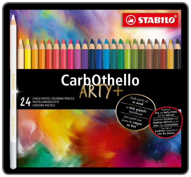STABILO CarbOthello Chalk-Pastel Pencils - 24 Vibrant Colors