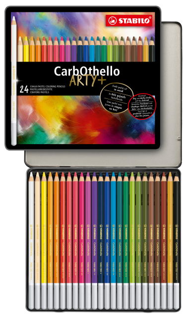 STABILO CarbOthello Chalk-Pastel Pencils - 24 Vibrant Colors